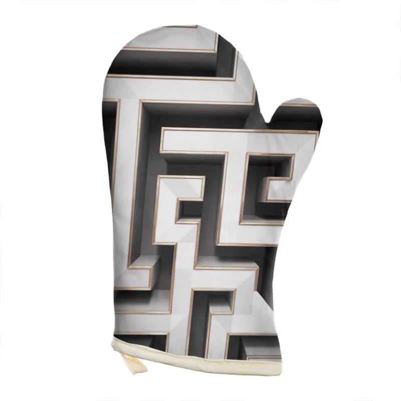 Stylish Aminelle Blanc Oven Gloves - Limited Edition Designer Kitchen Accessory