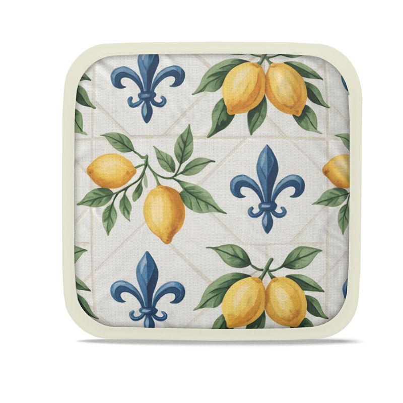 Pair of Citrus Pot Grabbers - Mediterranean Lemon Design