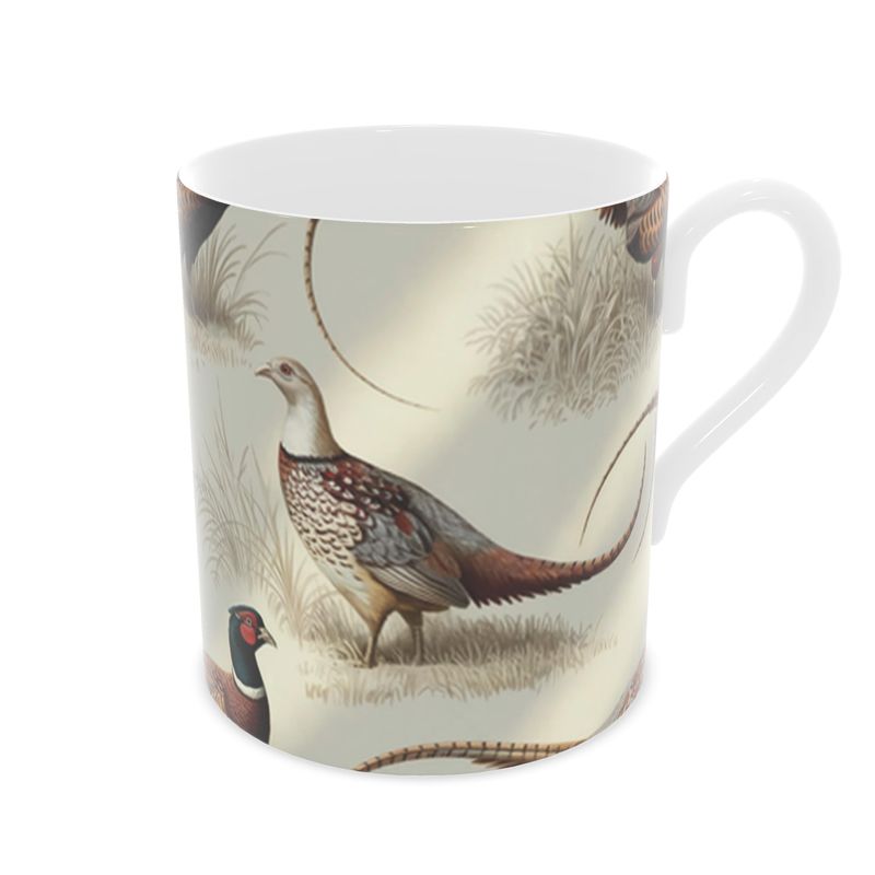 Rustic Country Pheasant Mug in Fine Bone China