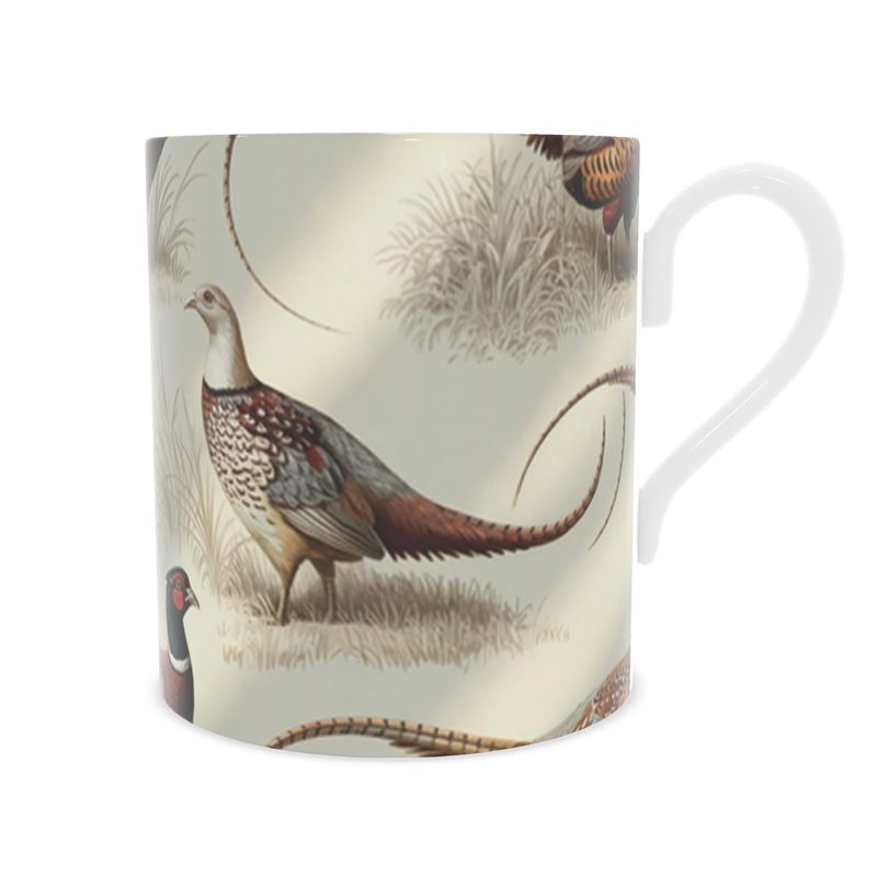 Rustic Country Pheasant Mug in Fine Bone China