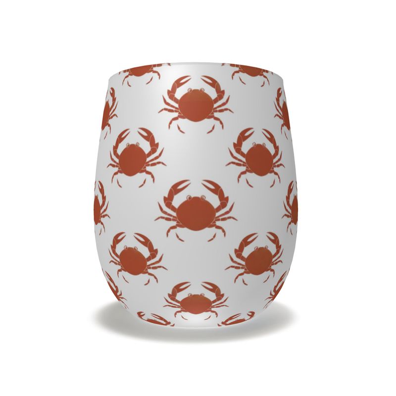 Ocean-inspired Crystal Glass Sculpture with Coastal Crabs - Beach House Decor