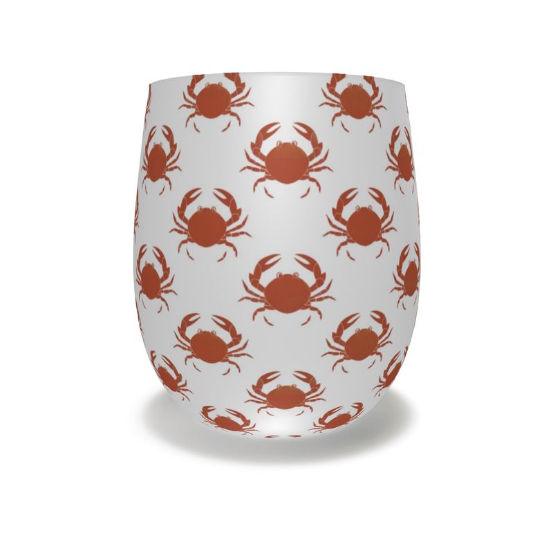 Ocean-inspired Crystal Glass Sculpture with Coastal Crabs - Beach House Decor