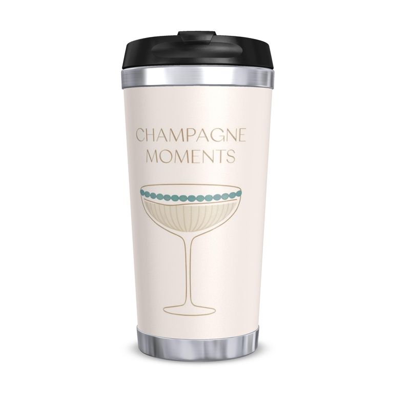 Sparkling Champagne Glass Travel Mug - Elegant and Practical Choice