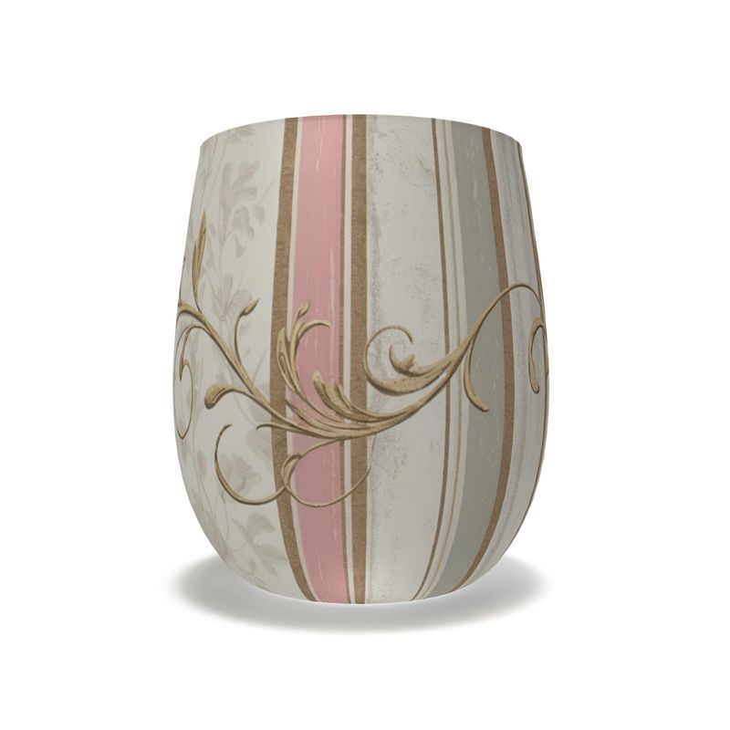 Luxury Crystal Water Glass in Pink Pastels - Designer Decor