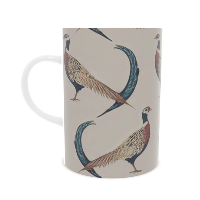Elegant Country Pheasant Coffee Mug - Fine Bone China Drinkware
