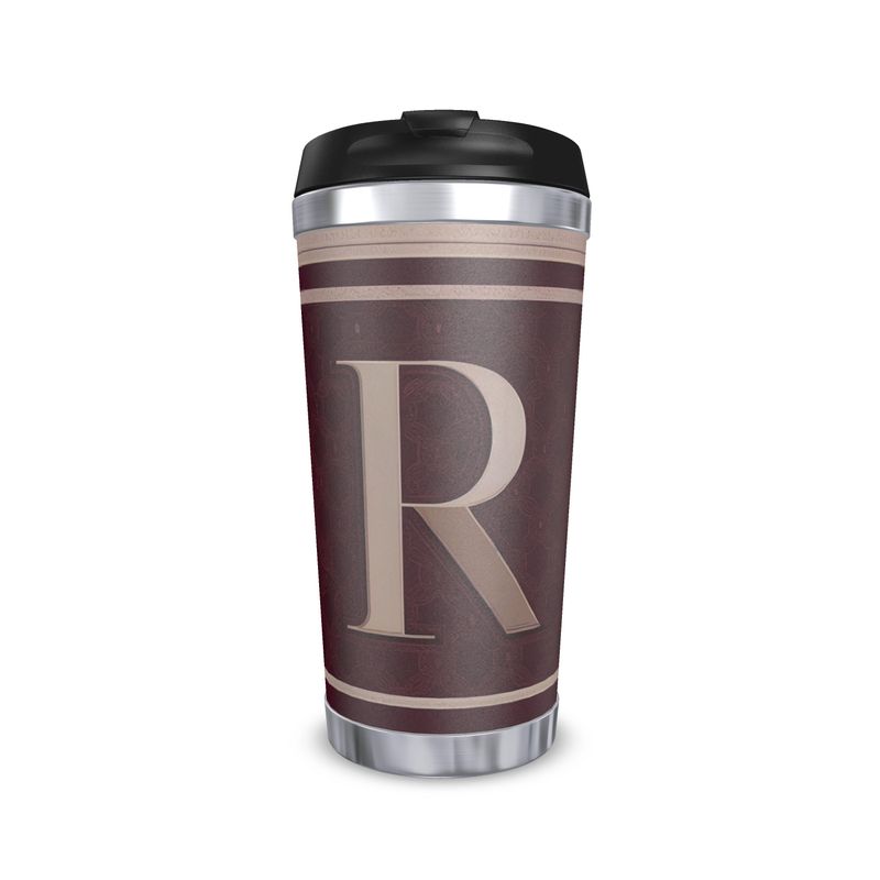 Monogram Letter R Travel Mug - Personalised Alphabet Gift Idea