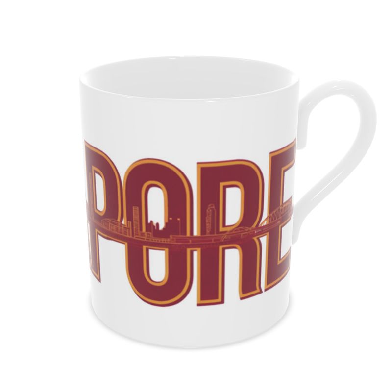 Luxurious Singapore Destination Mug - Fine Bone China