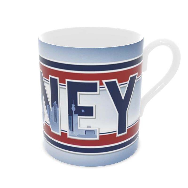 Elegant Sydney Destination Mug, Fine Bone China