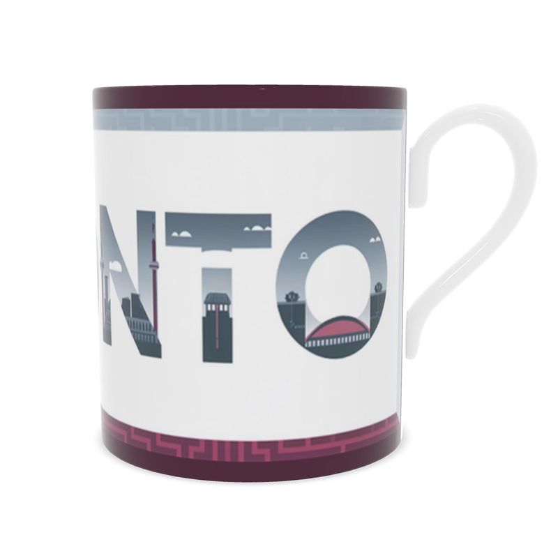 Toronto Luxury Fine Bone China Mug - Elegant Gift Idea