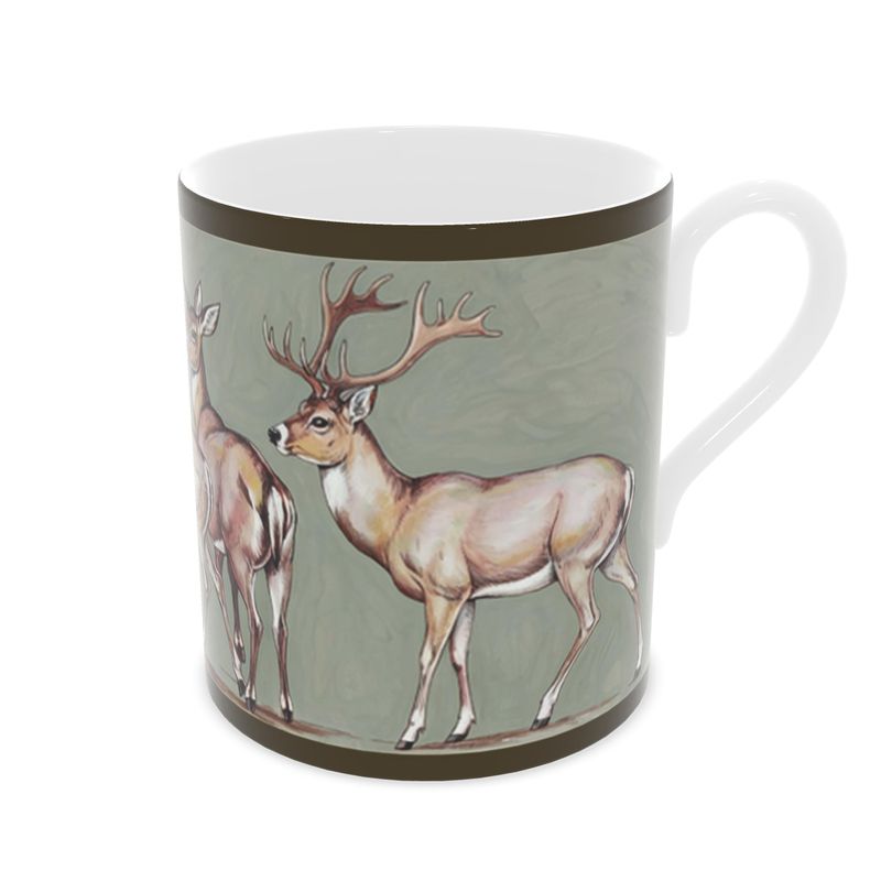Elegant Deers and Stags Fine Bone China Mug