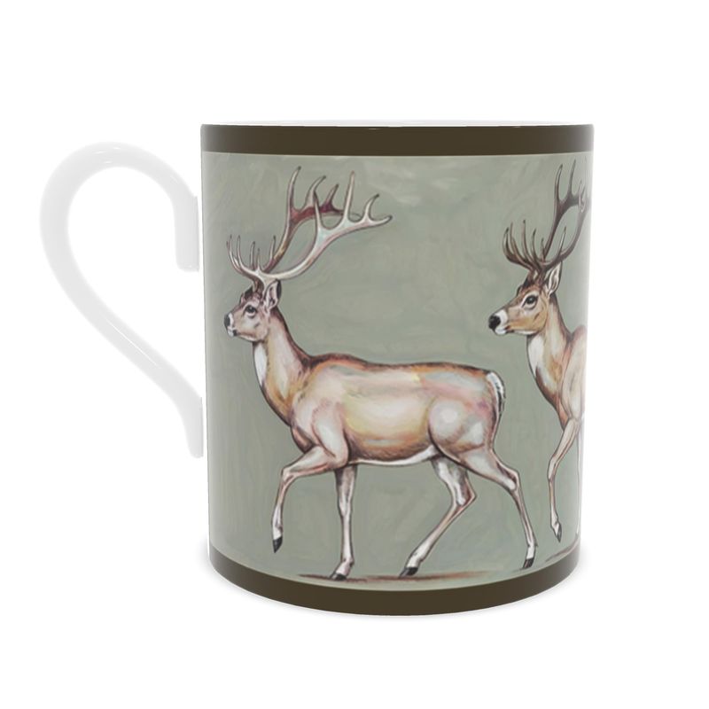 Elegant Deers and Stags Fine Bone China Mug