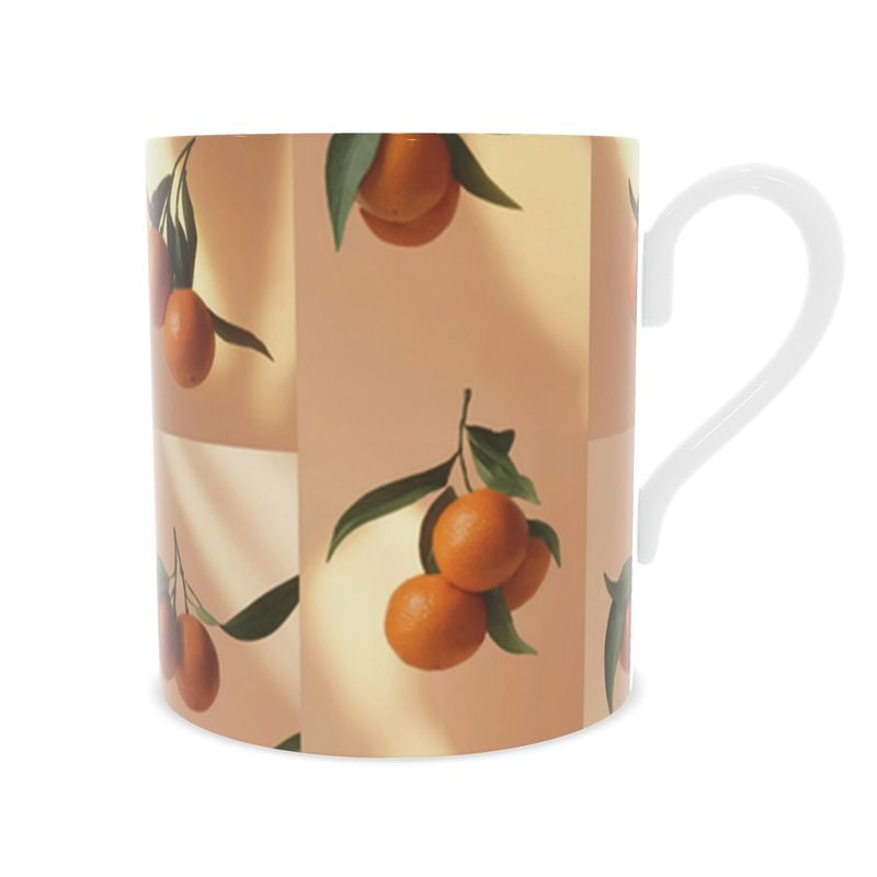 Unique Oranges Design Mug - Handcrafted Fine Bone China