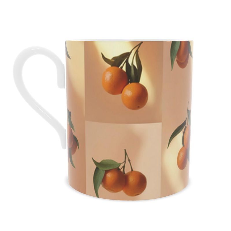 Unique Oranges Design Mug - Handcrafted Fine Bone China