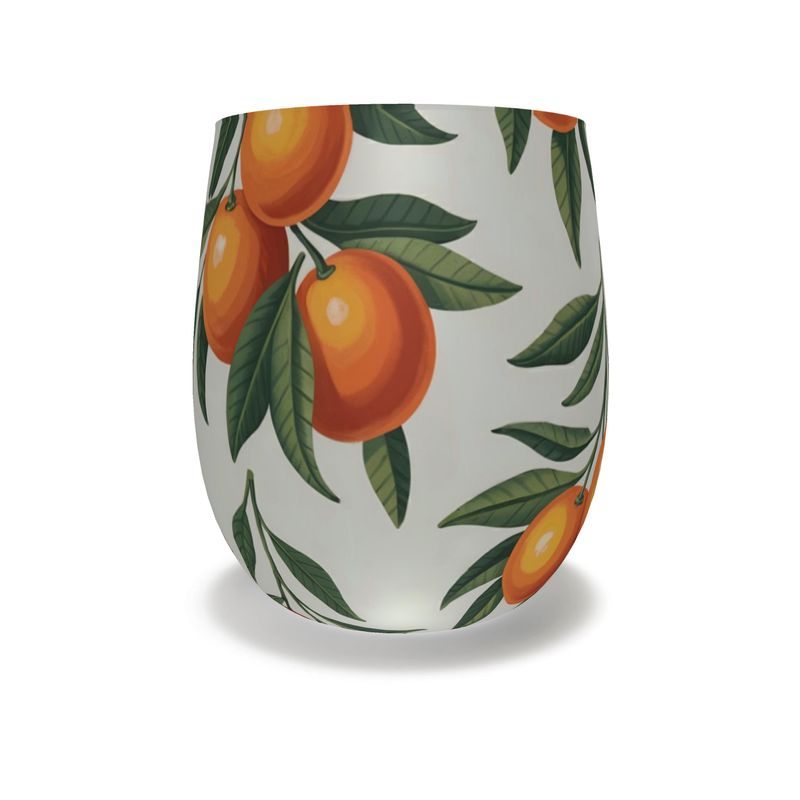 Elegant Citrus Orange Glassware for Mediterranean Vibes