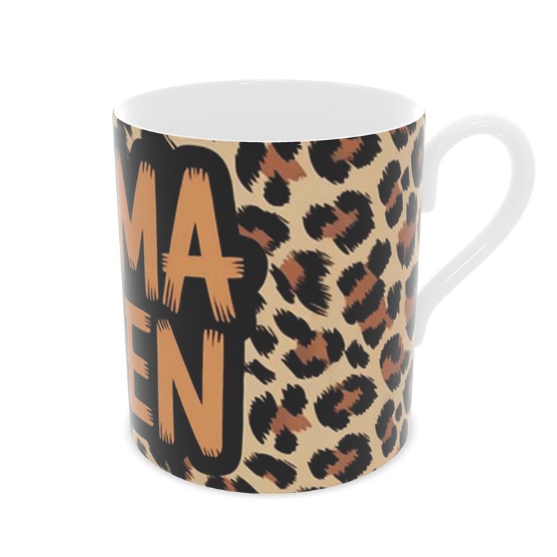 Leopard Print "Drama Queen Mug" - Unique Bone China Mug
