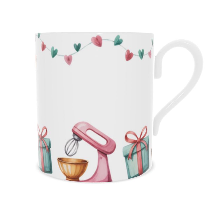 Elegant Baking Goddess Mug - Fine Bone China