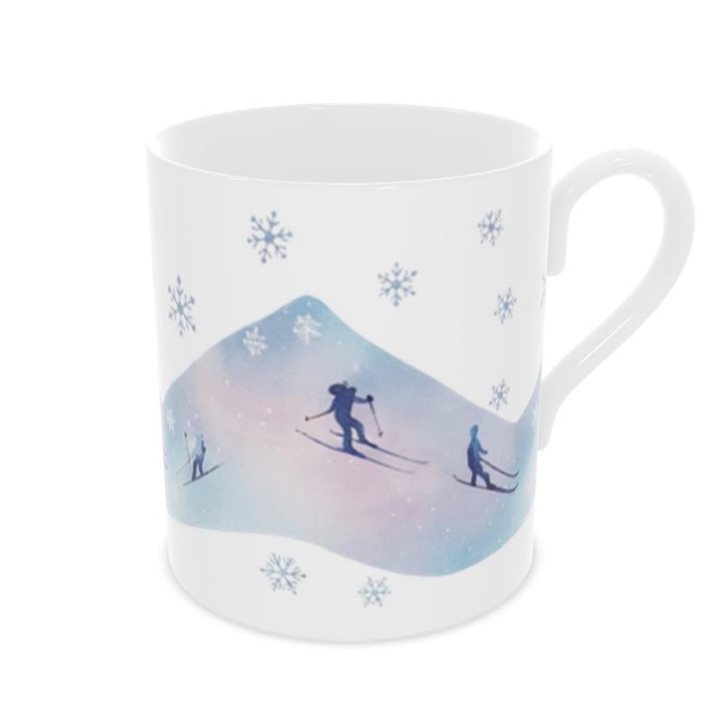 Festive Ski Slopes Christmas Mug
