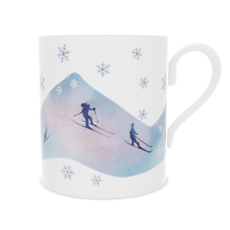 Festive Ski Slopes Christmas Mug