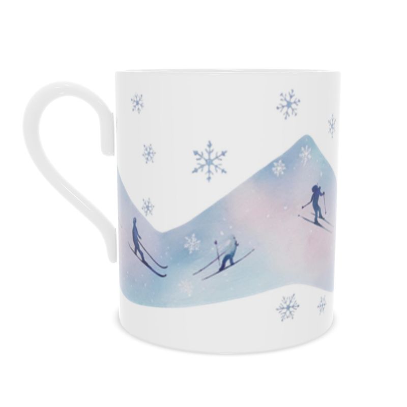 Festive Ski Slopes Christmas Mug