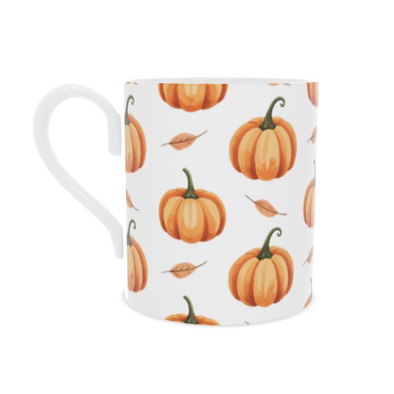 Spooky Pumpkin Design Mug - Halloween Bone China Tea Cup