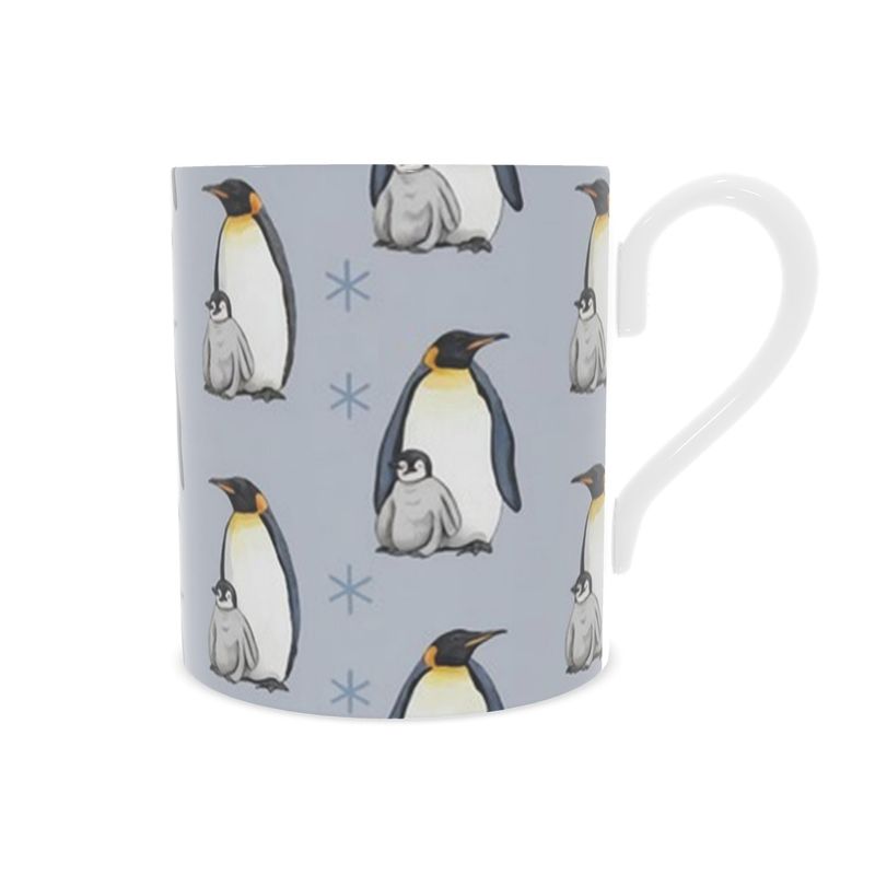 Festive Christmas Penguins Bone China Mug
