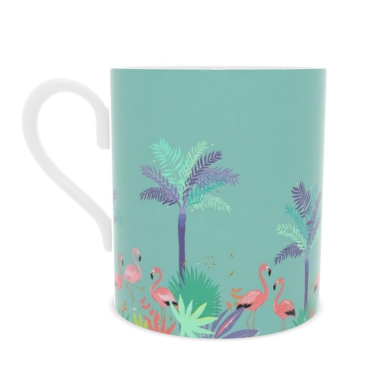 Pink Flamingo Fine Bone China Mug