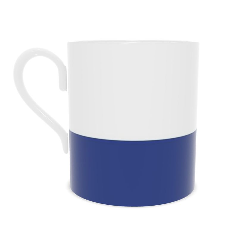 Blue Aura Fine Bone China Mug - Elegant Coffee Cup