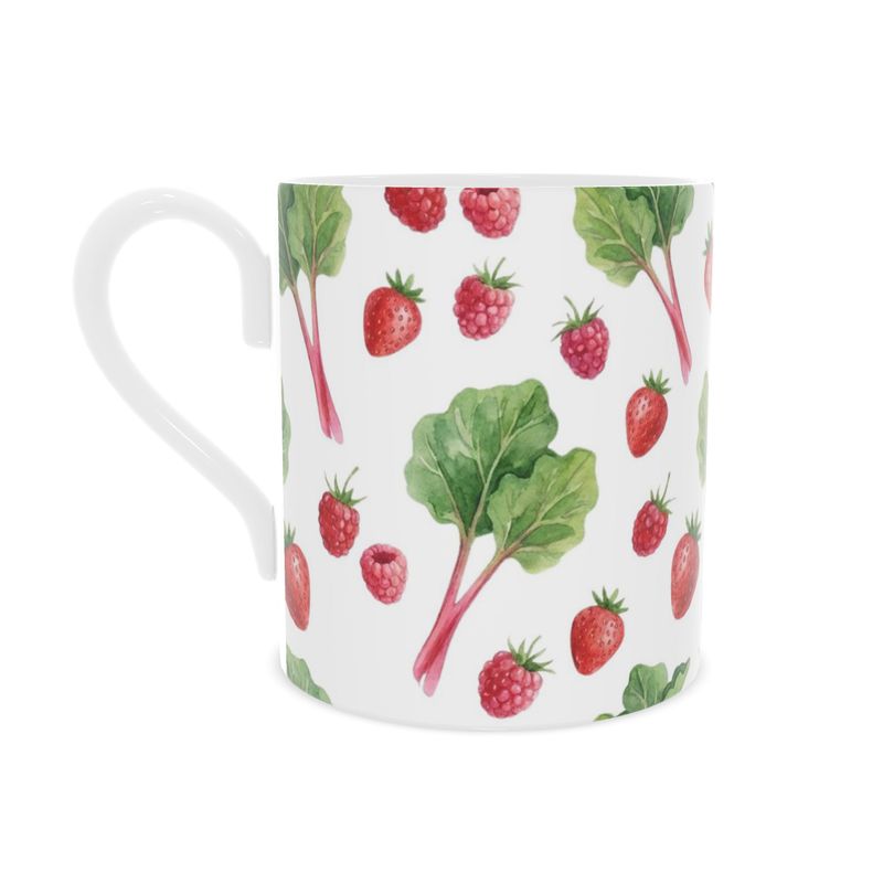Summer Fruit Fine Bone China Mug - Vibrant Design for Warm Days
