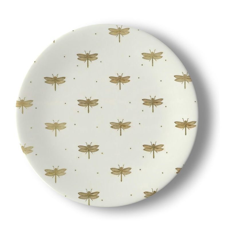 Dragonfly Bone China Serving Plate – Unique Gift Idea
