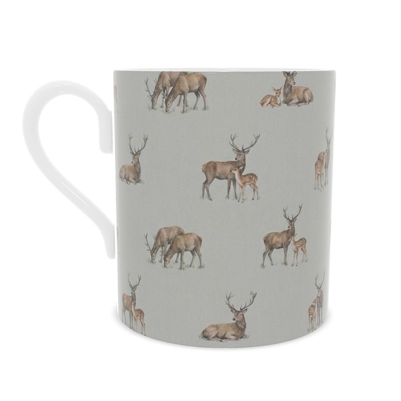 Fine Bone China Mug featuring Highland Stag - Perfect Gift for Nature Lovers
