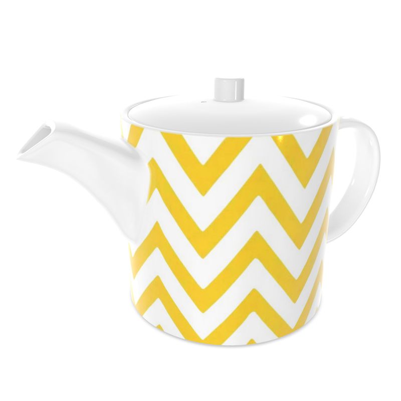 Chic Amalfi Geometric Bone China Tea Pot for Tea Lovers