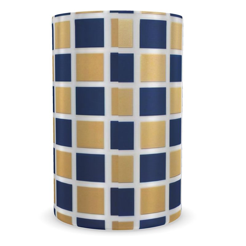 Chic Capri Blue Gold Geometric Wine Cooler for Parties