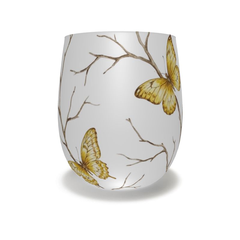 Papillon Butterfly Crystal Water Glass - Elegant Drinkware Gift
