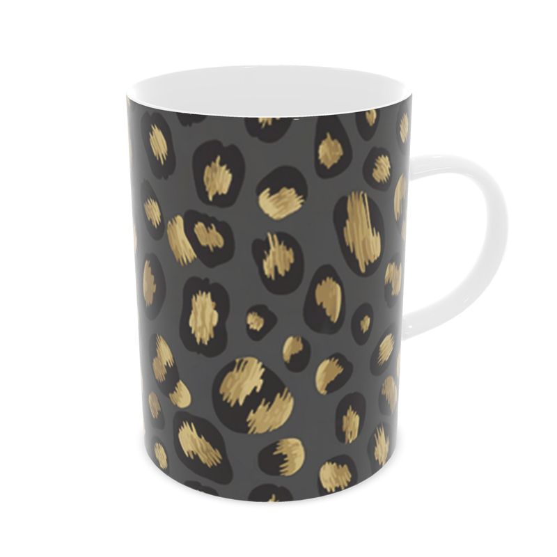 Designer Leopard Print Fine Bone China Mug