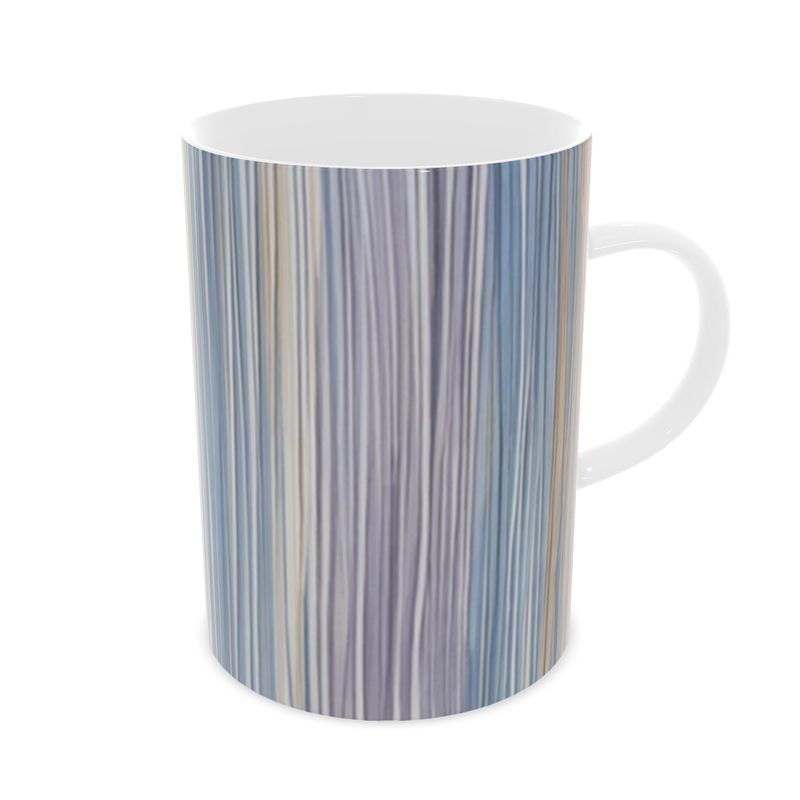Luxury Monaco Stripes Fine Bone China Mug - Elegant Stripe Design