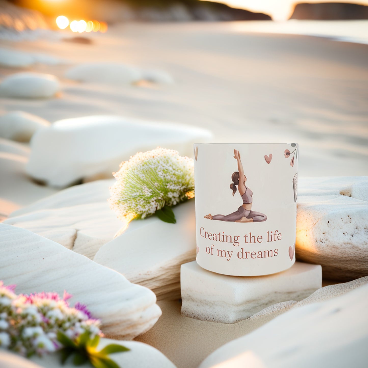 Inspirational Bone China Mug - Creating the Life of My Dreams