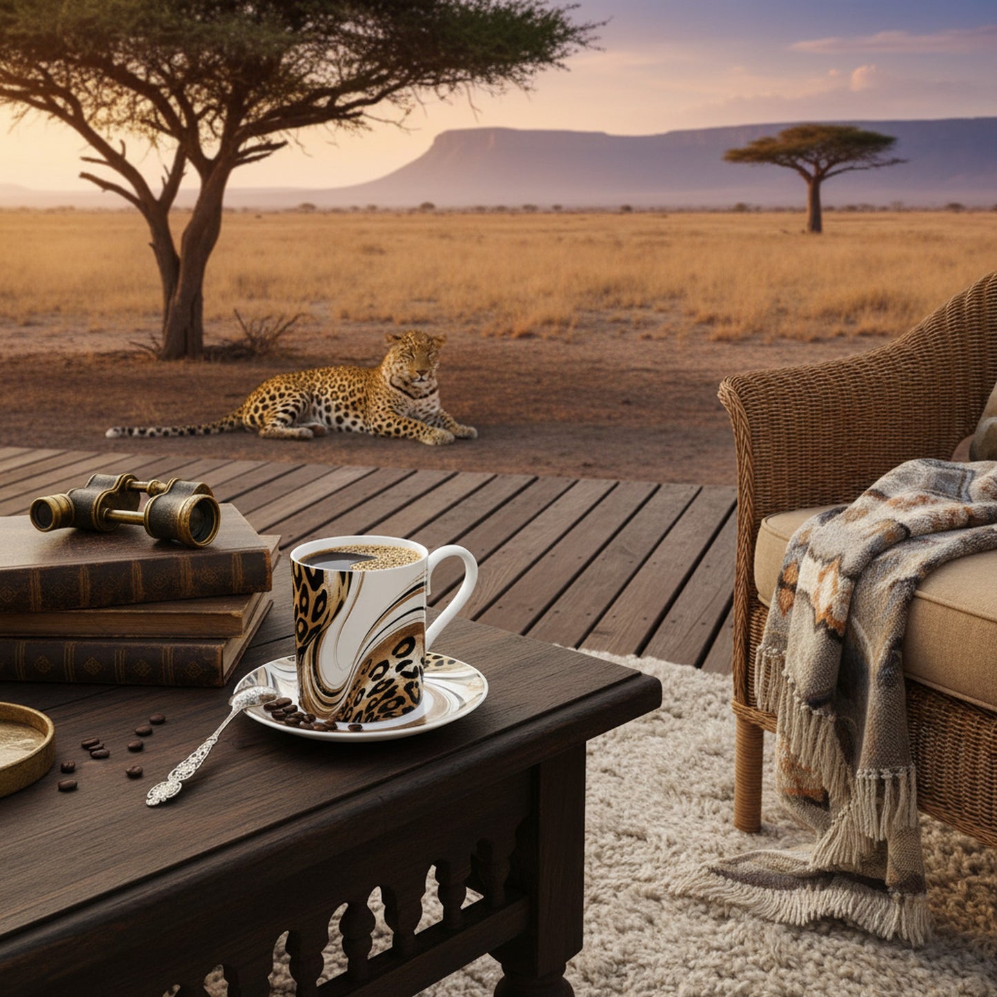 Chic Safari Print Mug - Premium Fine Bone China