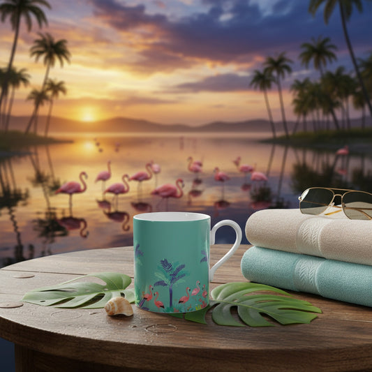 Pink Flamingo Fine Bone China Mug