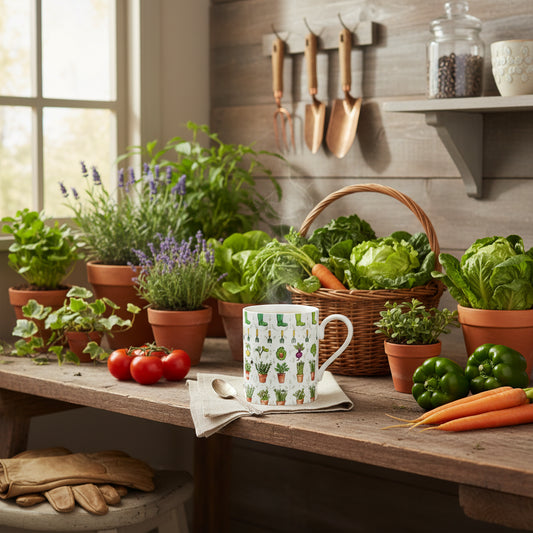 Delicate Gardeners Fine Bone China Mug - Ideal for Tea Enthusiasts