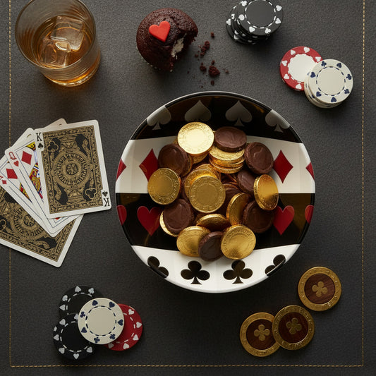 Games Night Snack Bowl for Playing Cards & Party Treats