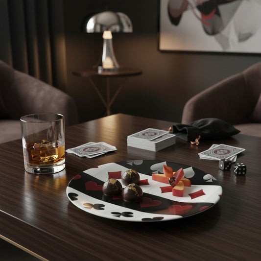 Games Night Playing Card Bone China Plate – Perfect for Game Lovers