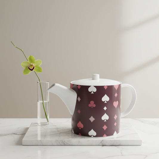 Elegant Bone China Tea Pot - Perfect for Game Night & Tea Lovers