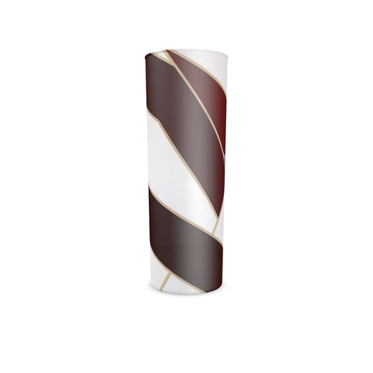 Stylish Burgundy Ribbon Highball Glass - Monaco Designer Barware