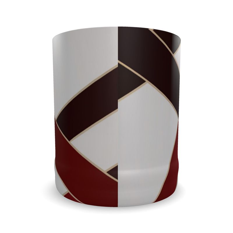 Handcrafted Burgundy Ribbon Whisky Glass - Monaco Designer Glassware