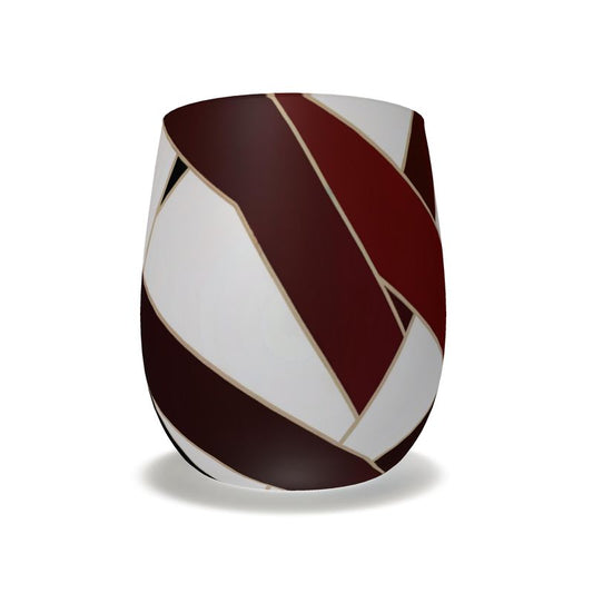 Designer Crystal Water Glass with Monaco Ribbon Detail