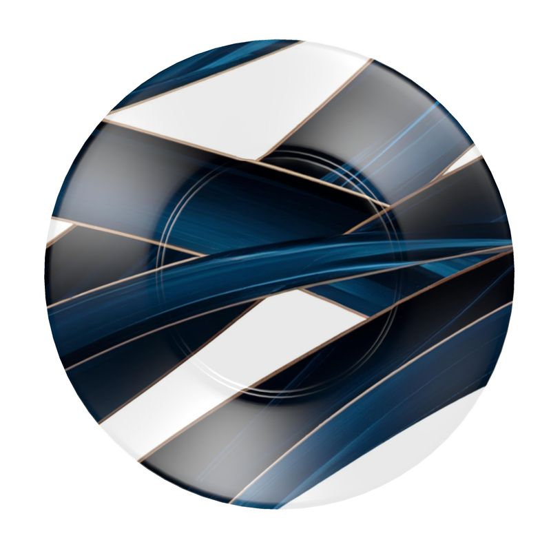 Designer Navy Ribbon Coffee Cup - Monaco Bone China
