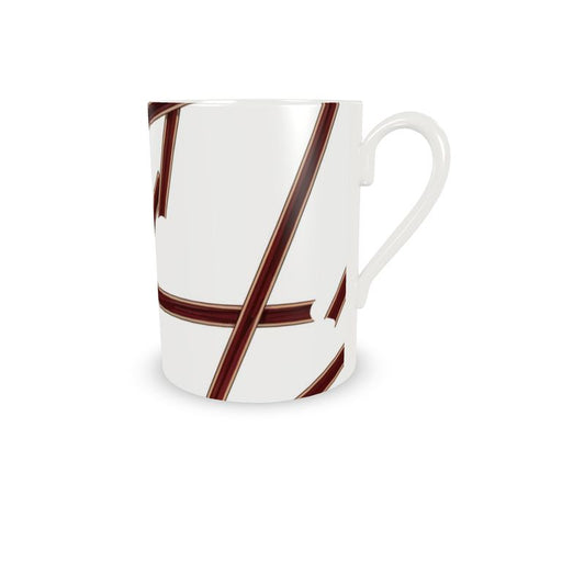 Luxury Monaco Burgandy and Gold Fine Bone China Espresso Cup