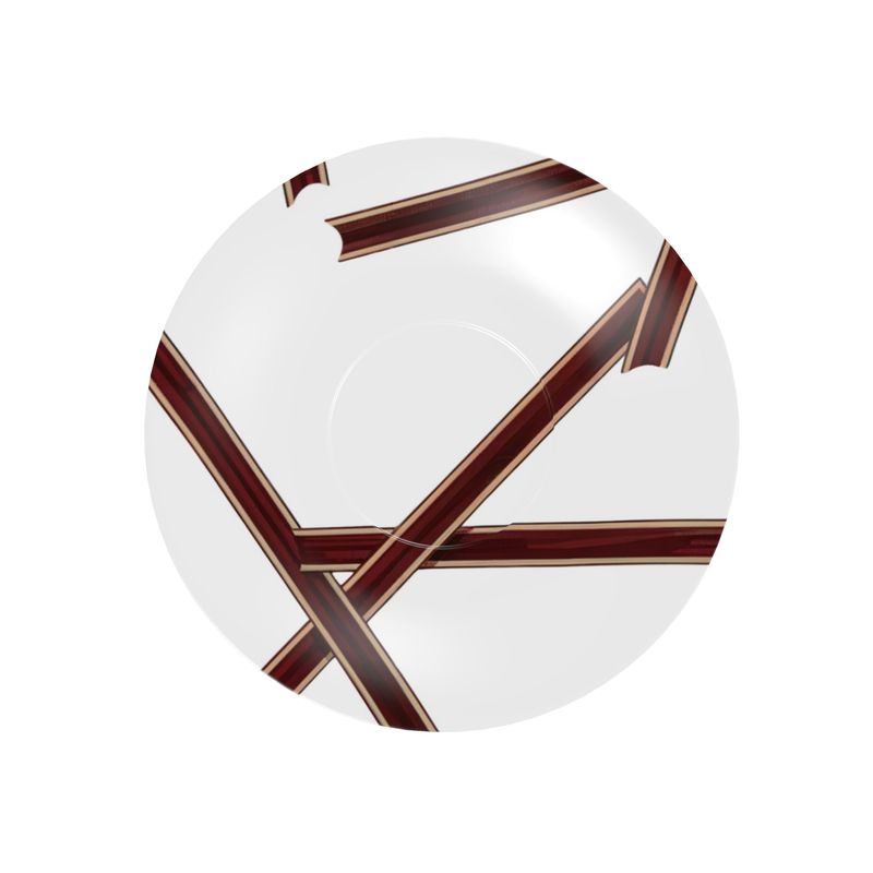 Luxury Monaco Burgandy and Gold Fine Bone China Espresso Cup