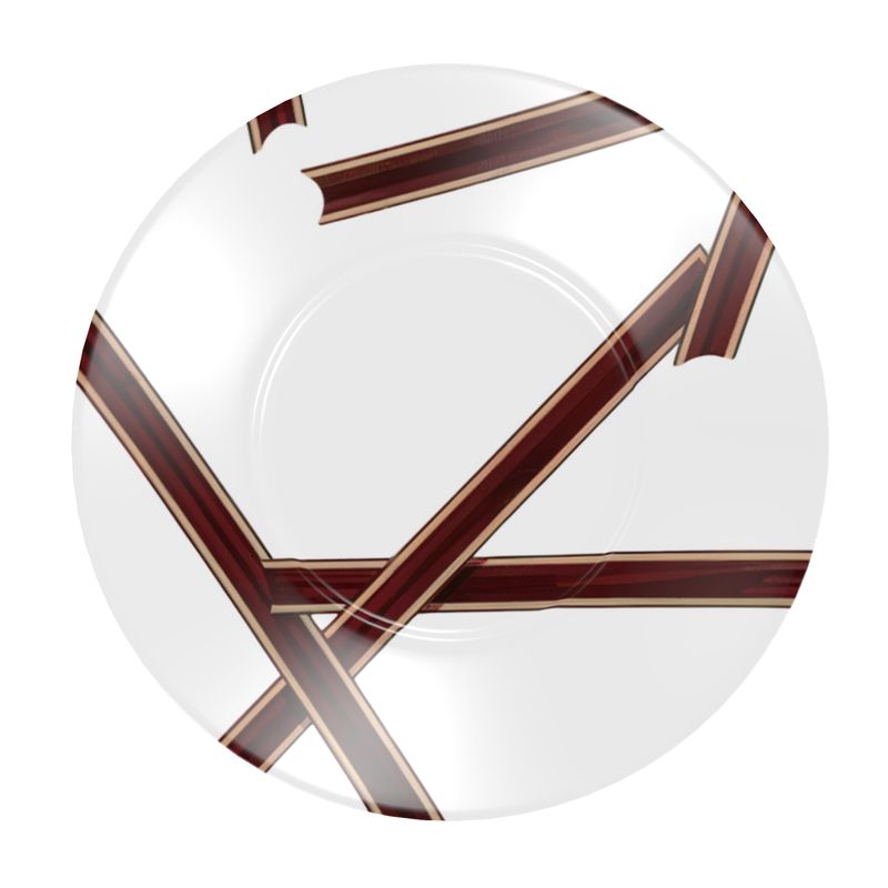 Elegant Monaco Burgundy and Gold Fine Bone China Coffee Cup