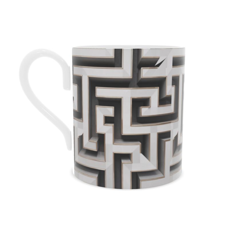 Limited Edition Aminelle Blanc Collection Sleek Black Fine Bone China Mug